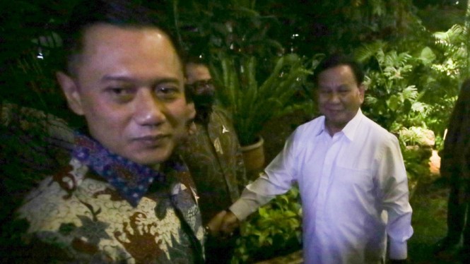 Pertemuan AHY dengan Prabowo Subianto
