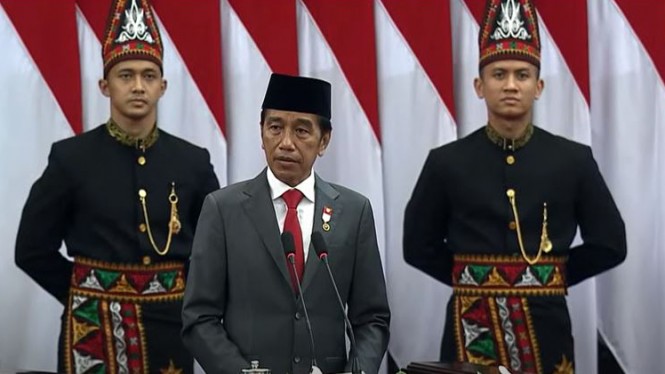 Jokowi saat Pidato RUU APBN Tahun Anggaran 2023