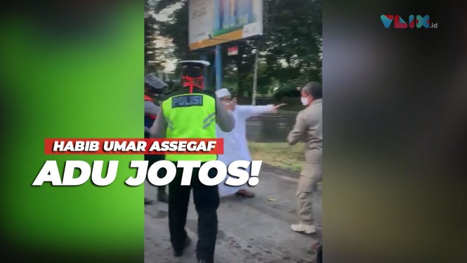 Habib Umar Assegaf Adu Jotos Dengan Patugas PSBB