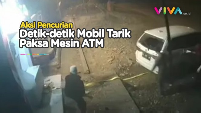 NEKAT BANGET! Aksi Pembobolan Mesin ATM Terekam CCTV