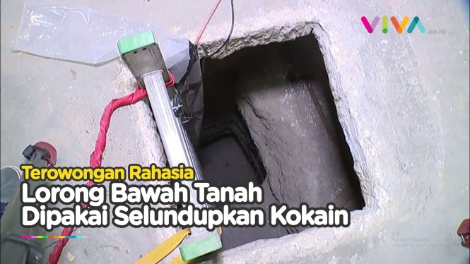 Penampakan Terowongan Jalur Ribuan Kilo Narkoba Dipasarkan