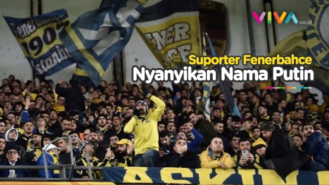Suporter Fenerbahce Ejek Dynamo Kyiv Gaungkan Nama Putin