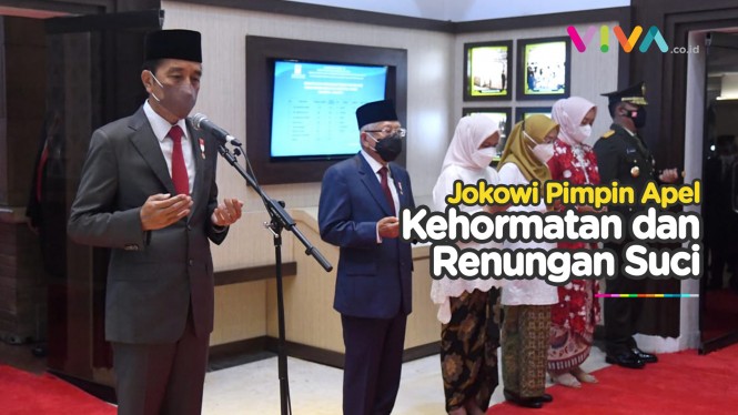 Presiden Jokowi Pimpin Upacara Renungan Suci di TMP Kalibata