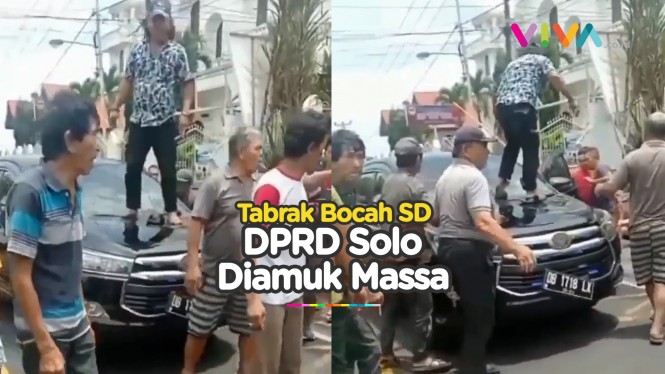 Tabrak Bocah SD, Mobil DPRD Solo Diobrak-abrik Warga