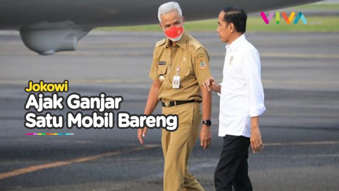 Momen Ganjar Pranowo Diajak Satu Mobil oleh Jokowi