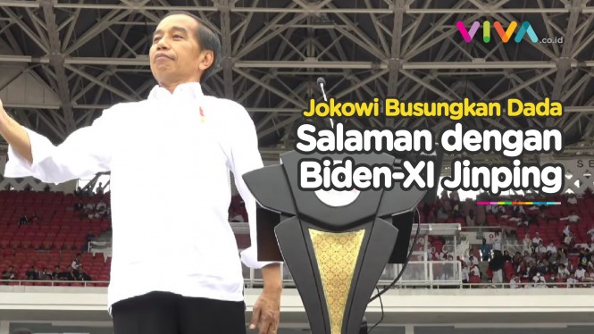 Jokowi Peragakan Salaman dengan Biden dan Xi Jinping di G20