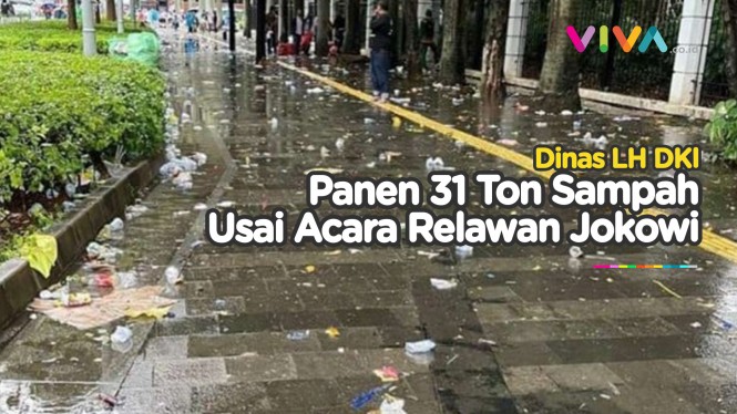 Usai Acara Relawan Jokowi, Total 31 Ton Sampah Kotori GBK
