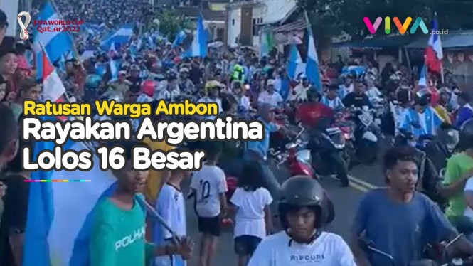 Ratusan Warga Keliling Ambon Rayakan Kemenangan Argentina