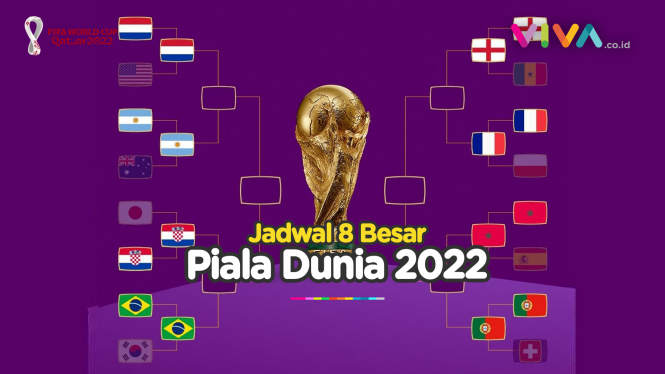 Bagan 8 Besar Piala Dunia Qatar 2022, Catat Tanggal Mainnya!
