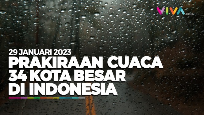 Prakiraan Cuaca 34 Kota Besar di Indonesia 29 Januari 2023