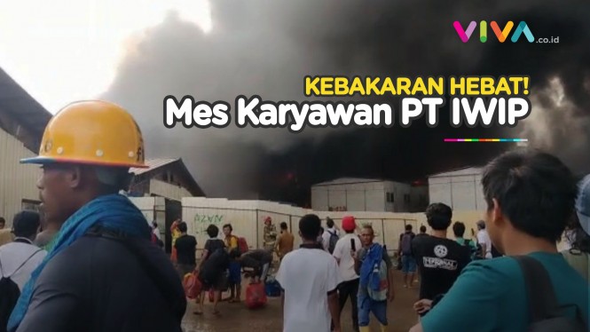 Mes PT IWIP Kebakaran, Karyawan Lempari Batu Sebagai Alarm