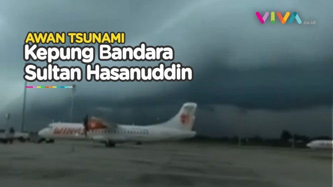 HEBOH! Bandara Sultan Hasanuddin Dikepung Awan Tsunami