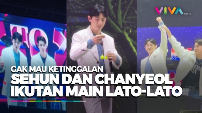 Sehun dan Chanyeol Ikut Demam Lato-lato saat Konser EXO-SC