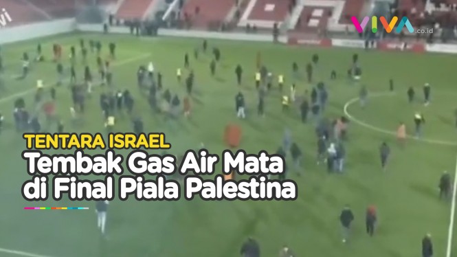 Tentara Israel Tembak Gas Air Mata di Final Piala Palestina